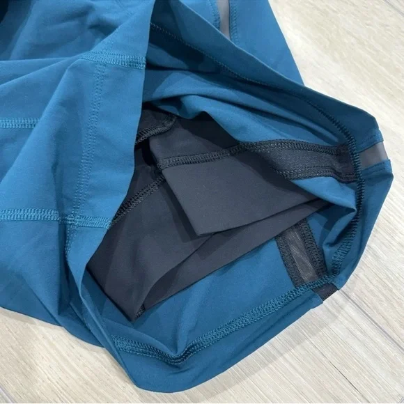 LULULEMON men’s pace breaker shorts liner shorts medium teal blue green gym - Picture 6 of 8